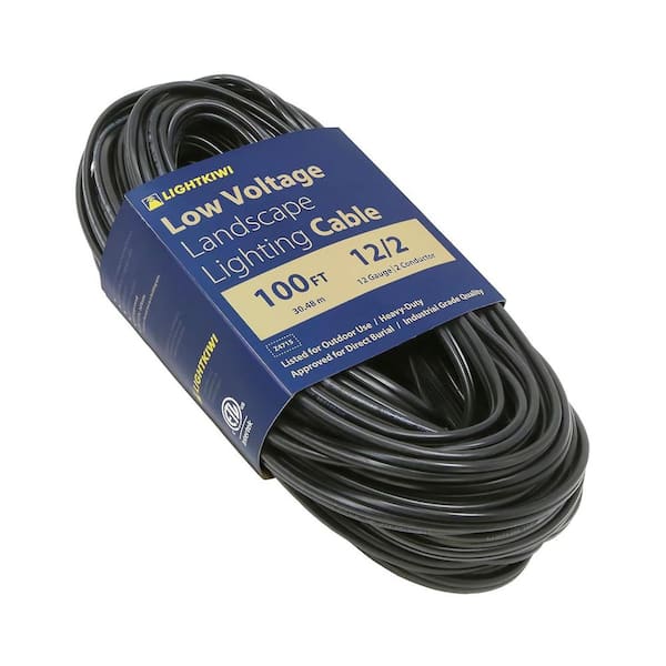 100 ft. 12 / 2 60# Conductors Stranded Non-Grounded Low Voltage  Landscape Lighting Wire Pre-Cut Length for Pathway