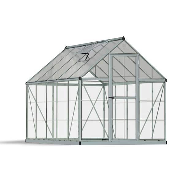 CANOPIA by PALRAM Hybrid 6 ft. x 10 ft. Silver/Clear DIY Greenhouse Kit