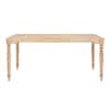 StyleWell Unfinished Natural Pine Wood Rectangular Dining Table for 6 with 4 Legs Detail (68 in. L x 29.75 in. H) T-07