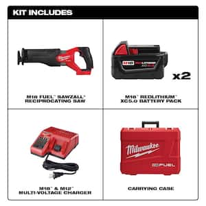 M18 FUEL 18-Volt Lithium-Ion Brushless Cordless SAWZALL Reciprocating Saw Kit with Drywall Screw Gun