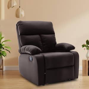 Everglade 30.2 in. W Brown Overstuffed Petite Manual Standard Technology Leather Recliner