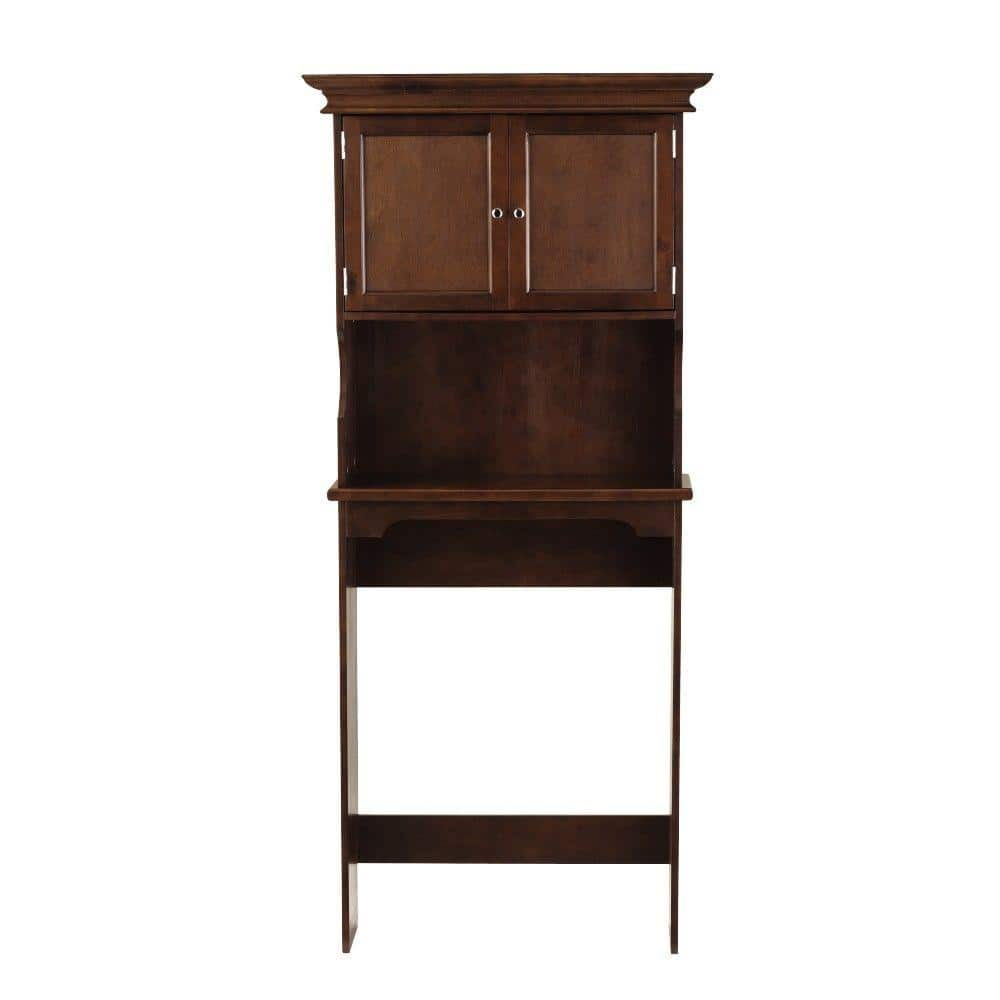 Home Decorators Collection Hampton Harbor 2425 In W X 665 In H X 105 In D Brown Over The Toilet Storage Bf 21015 Sq The Home Depot