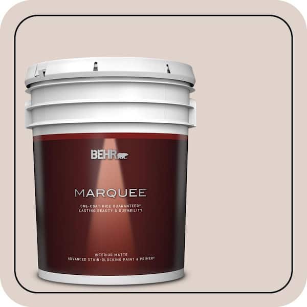 BEHR MARQUEE 5 gal. #MQ3-07 Vision of Light One-Coat Hide Matte Interior Paint & Primer