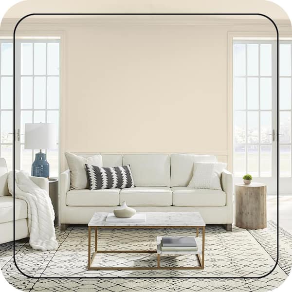 BEHR PREMIUM PLUS - 8 oz. #23 Antique White Flat Interior/Exterior Paint & Primer Color Sample