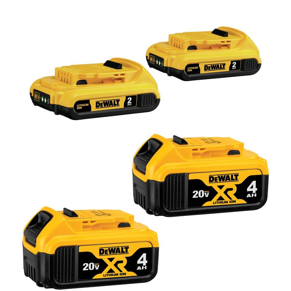 DEWALT 20V MAX Compact Lithium Ion 2.0Ah Battery Pack 2 Pack and