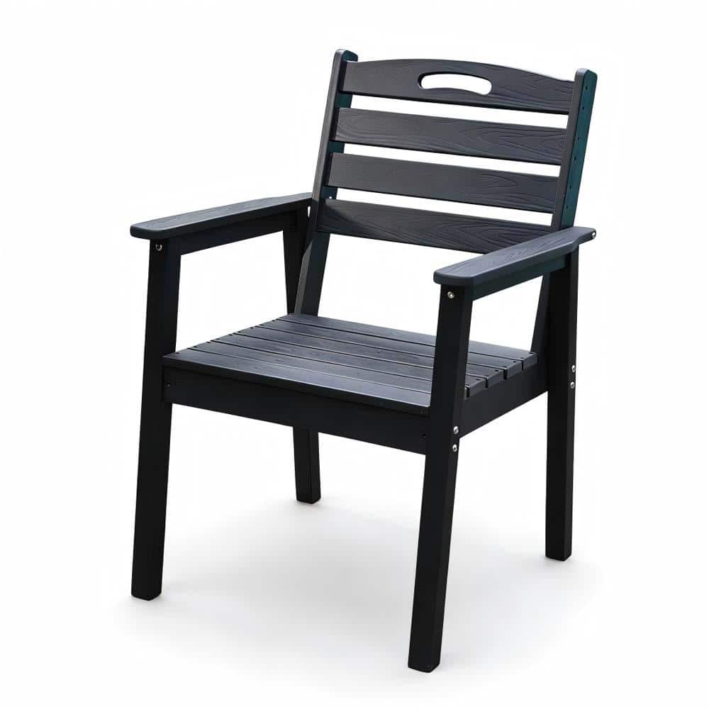 Black HDPE Patio Dining Chair for Garden (Set of 2) price history on PriceWatchPro