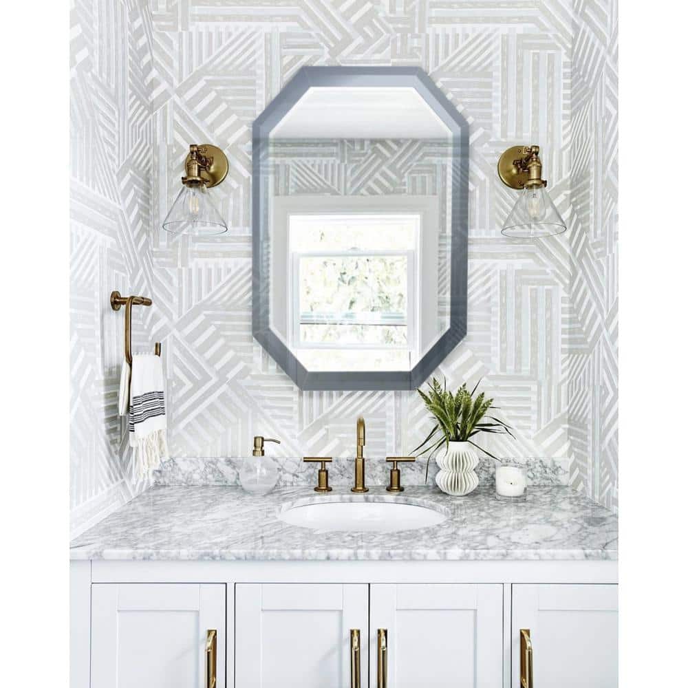 Grella Octagonal Frameless Wall Mirror 31.5" x 23.6"