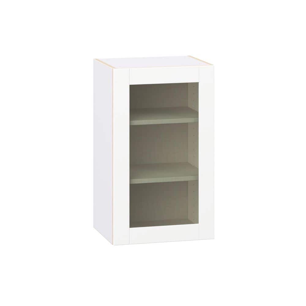 Timberline 18 in. W x 14 in. D x 30 in. H Assembled Glass Door Wall Kitchen Cabinet in Bright White price history on PriceWatchPro
