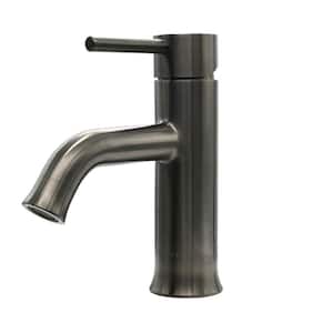 Aruba 1-Handle Single Hole Bathroom Faucet in Gun Metal