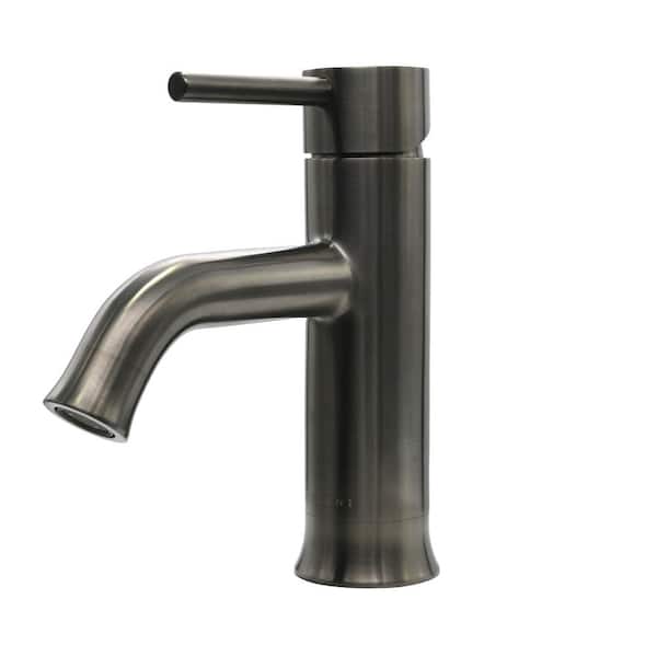 Lulani Aruba 1-Handle Single Hole Bathroom Faucet in Gun Metal