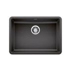 Precis Undermount Granite 25 in. x 18 in. Single Bowl Kitchen Sink in Anthracite