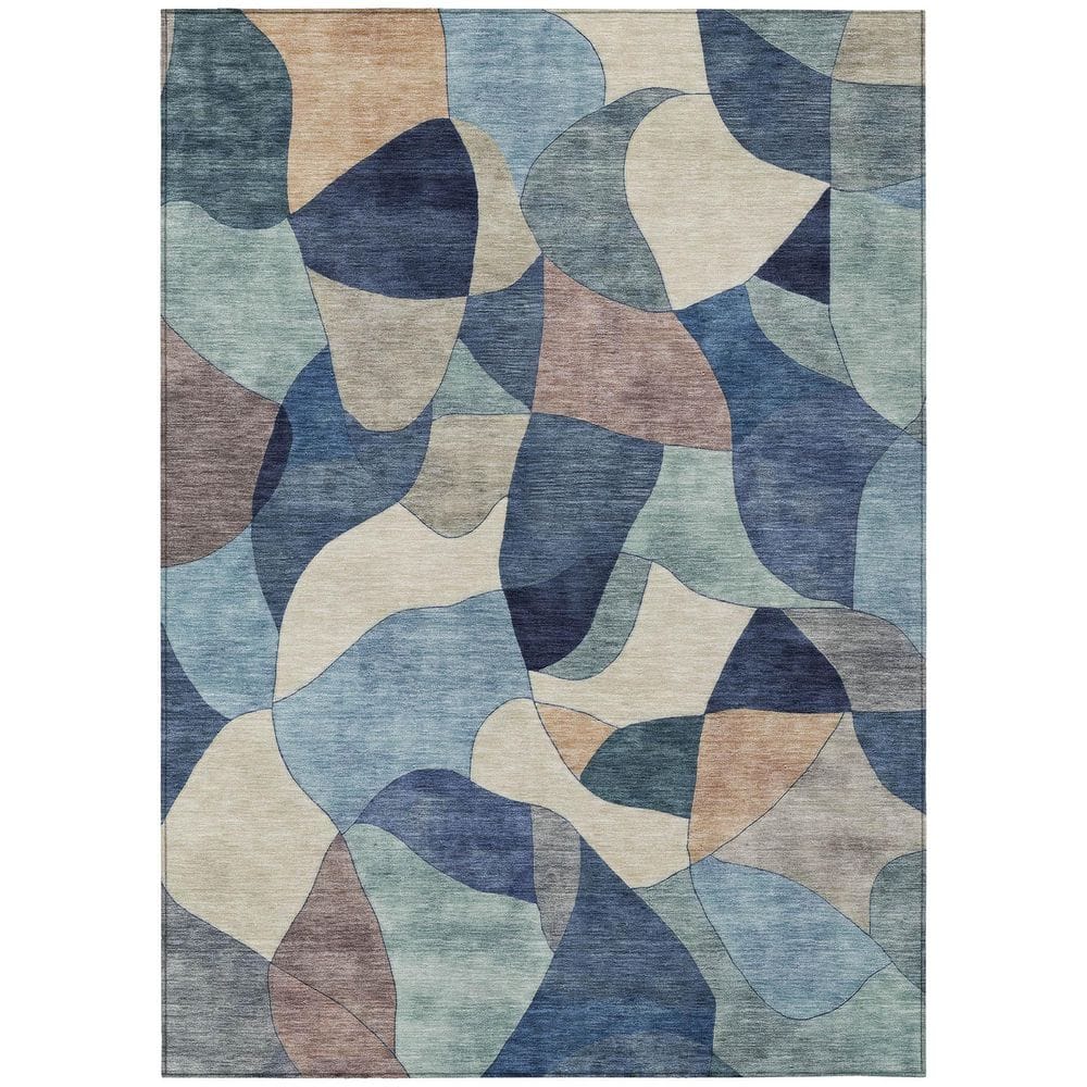 Chantille Machine Washable Indoor/Outdoor Abstract ACN2814 Blue 8 ft. x 10 ft. Area Rug price history on PriceWatchPro