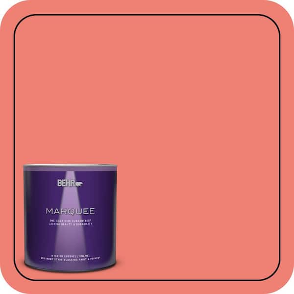 BEHR MARQUEE 1 qt. #170B-5 Youthful Coral Eggshell Enamel Interior Paint & Primer