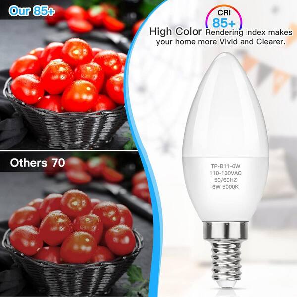 Yichuhaoxi 60W Equivalent E12 LED Candelabra Light Bulbs