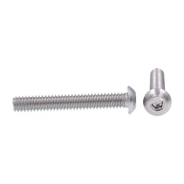 Prime-Line 1/4 in.-20 x 1-3/4 in. Grade 18-8 Stainless Steel Hex (Allen)  Drive Button Head Socket Cap Screws (10-Pack) 9169800 The Home Depot