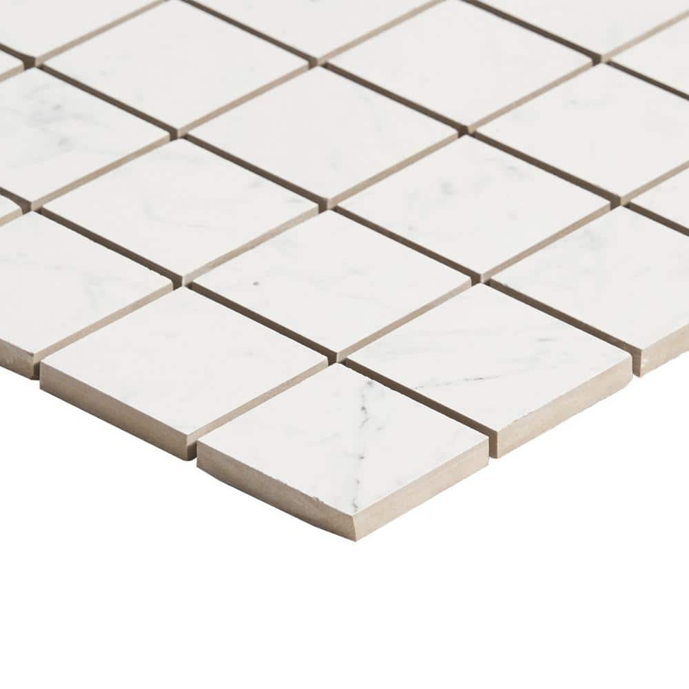Carrara Giola Matte Porcelain Mosaic Tile for Kitchen and Bathroom