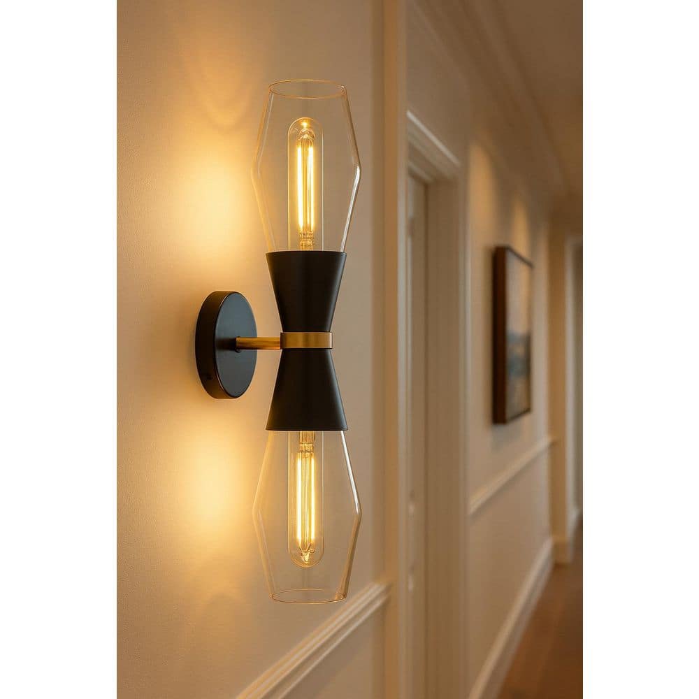 Livie 2-Light Black Sconce price history on PriceWatchPro