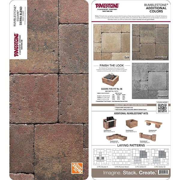 Pavestone PAPER SAMPLE - 7 in. x 7 in. Sierra Blend Concrete Paver (1 - Piece)