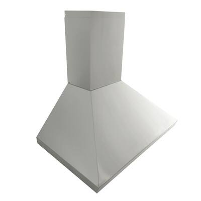 30 in. 600 CFM Ducted Wall Mount Range Hood with Light in Stainless Steel