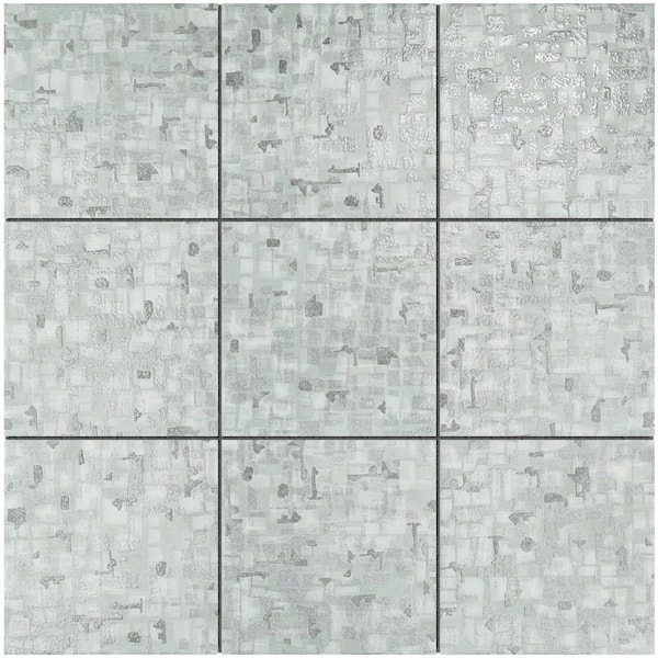 MOLOVO Charlotte Winter Sky Square 8.03 in. x 8.03 in. Textured Porcelain Floor and Wall Tile (11.19 sq. ft./Case)