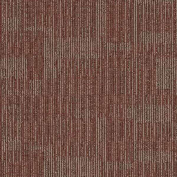 Royce - Zone - Red Commercial/Residential 24 x 24 in. Glue-Down Carpet Tile Square (72 sq. ft.)