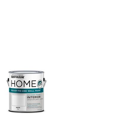 1 Gal. Flat White Interior Wall Paint (2-Pack)