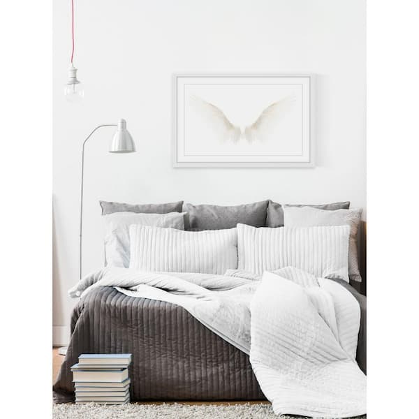 MARMONT HILL INC 12 in. H x 18 in. W "White Wings" by Marmont Hill Framed Printed Wall Art