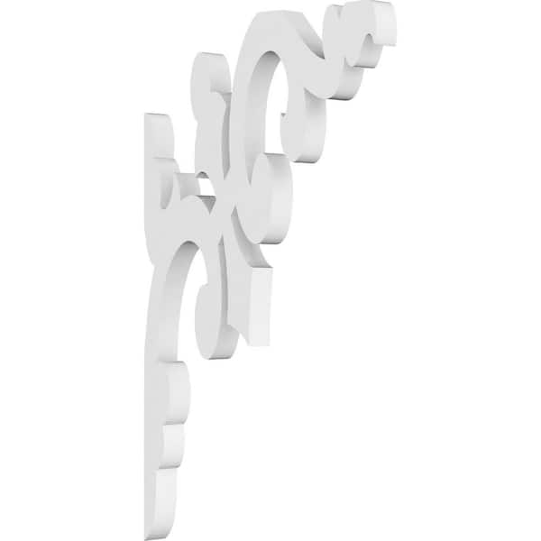 Ekena Millwork 5/8 in. W x 11 in. H x 6-1/2 in. D PVC Milton Bracket
