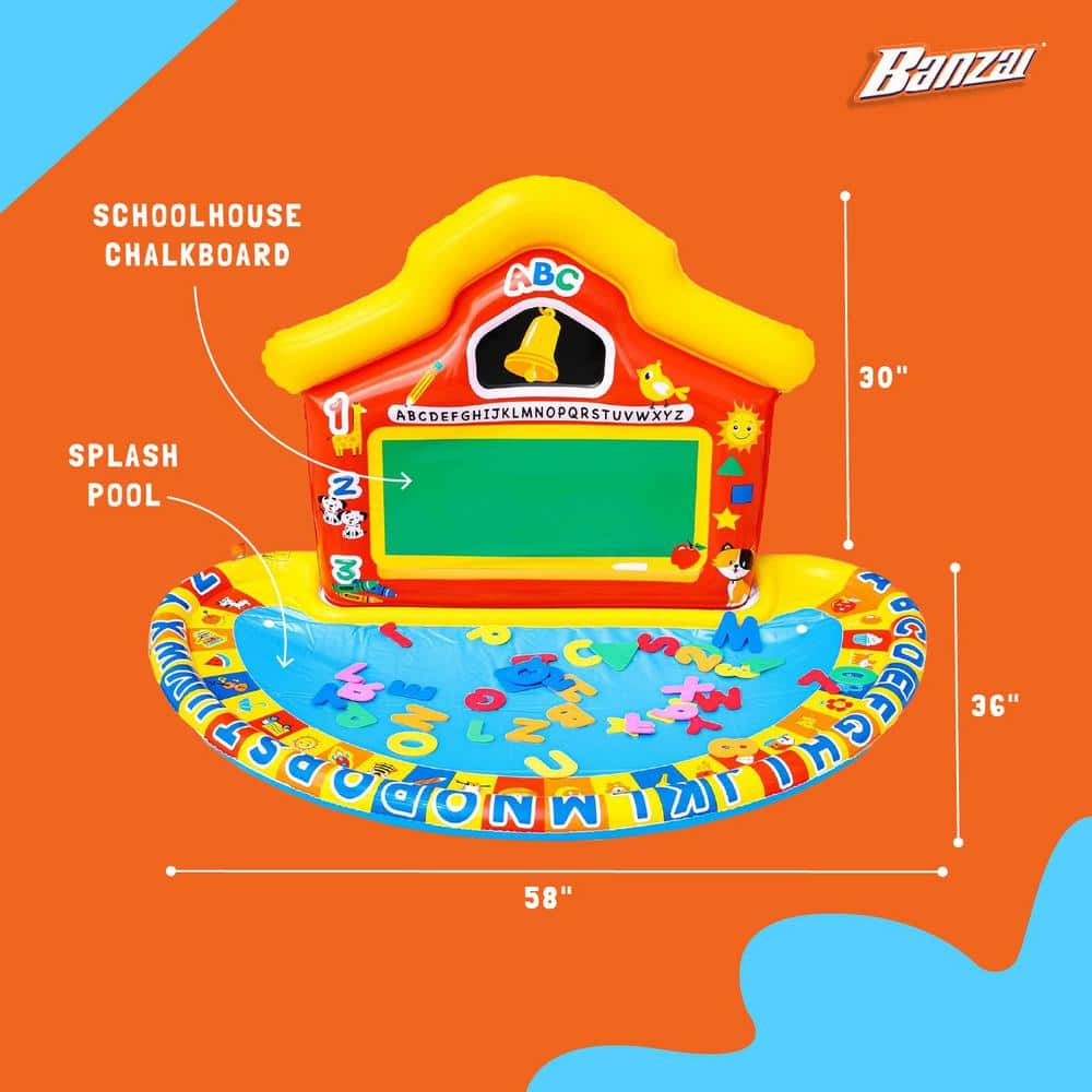Colorful Inflatable Educational Water Play Mat with Foam Letters