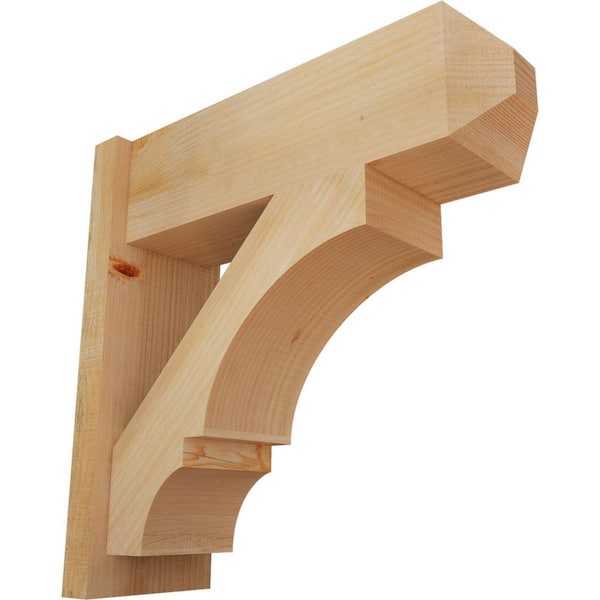 Ekena Millwork 8 in. x 24 in. x 24 in. Balboa Craftsman Rough Sawn Douglas Fir Outlooker