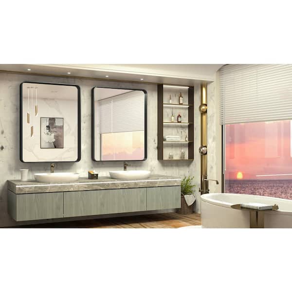 TETOTE 30 in. W x 36 in. H Rectangular Metal Framed Wall Mount