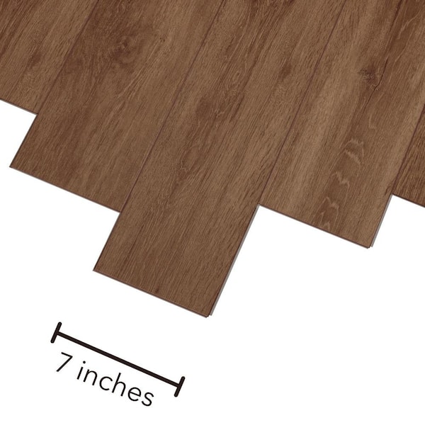 Mohawk Elite Chocolate Oak 7-in Wide x 6-mm Thick Waterproof Interlocking Luxury Vinyl Plank Flooring (23.86-sq ft)