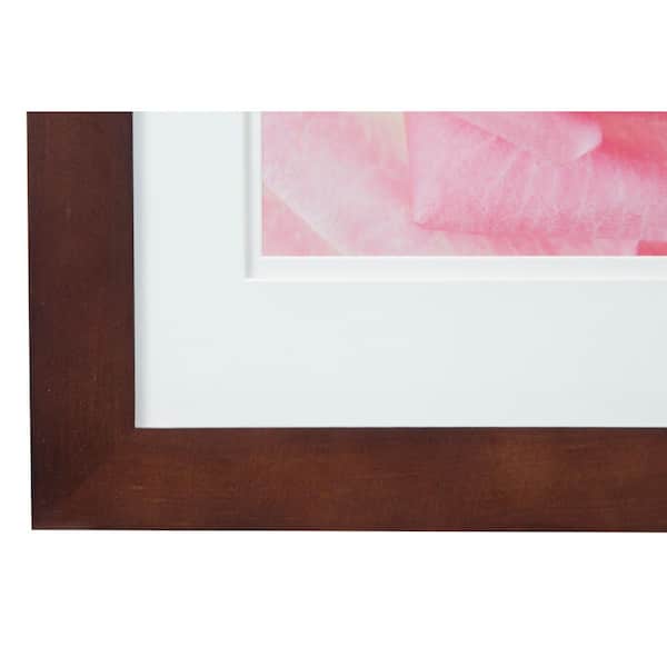 8 x 10 with Mat or 11 x 14 Without Mat Walnut Gallery Solutions 17FW1478 Wall Mount Double Mat Picture Frame 