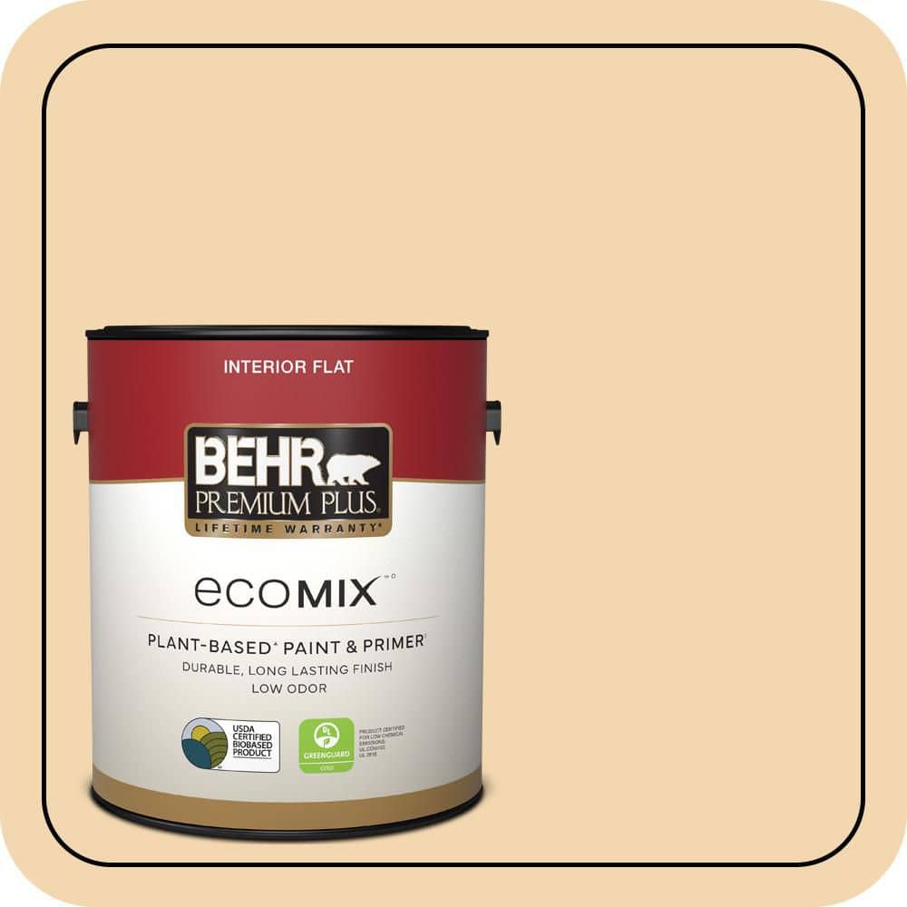 1 gal. #M270-3 Cream Custard Flat EcoMix Plant-Based Interior Paint & Primer price history on PriceWatchPro