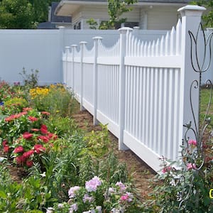 4 in. x 4 in. x 6 ft. White Vinyl Fence End Post