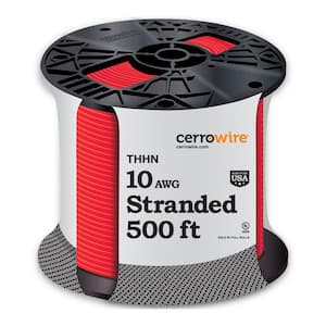 500 ft. 10 Gauge Red Stranded Copper THHN Wire