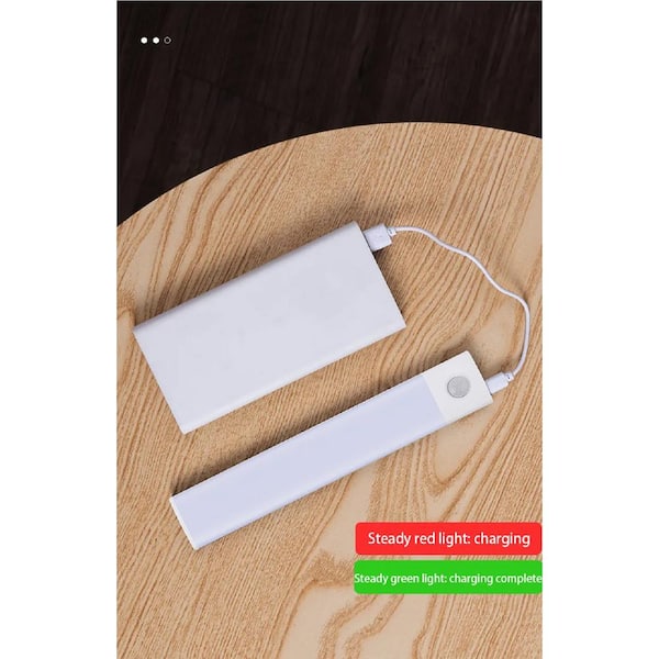 30 cm Silver Aluminum USB Rechargeable Motion Sensor LED Lamp Under Cabinet/Table Light