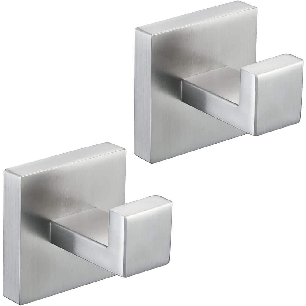 J-Hook Robe/Towel Hook in Brushed Nickel Stainless Steel for Bathroom Kitch