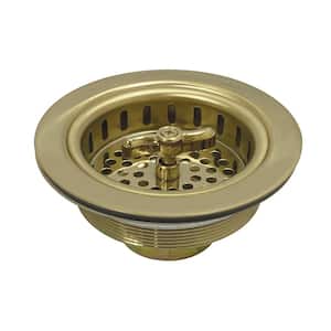 Tacoma 4-1/2 in. Stainless Steel Spin and Seal Sink Basket Strainer in Polished Brass
