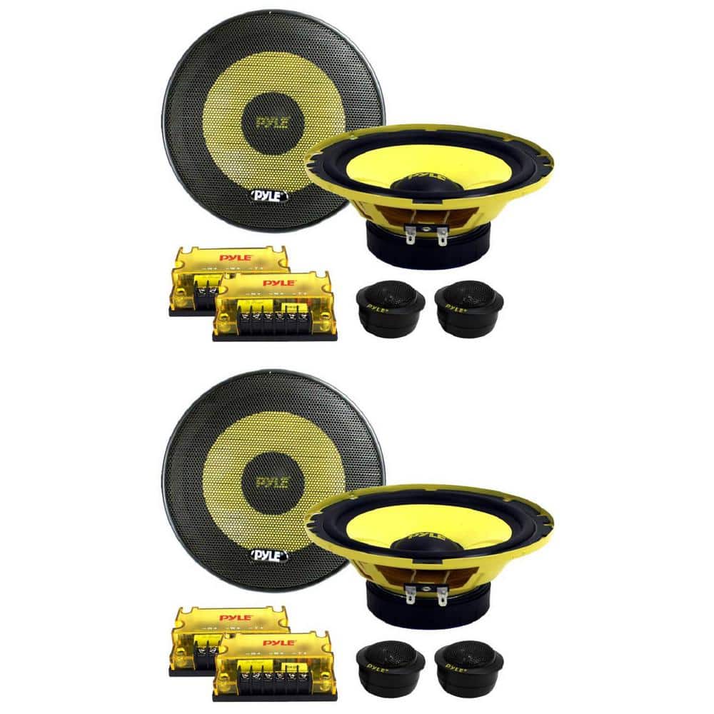 PYLE 6.5 in. 800-Watt 2 Way Car Audio Component Speakers Set Power System