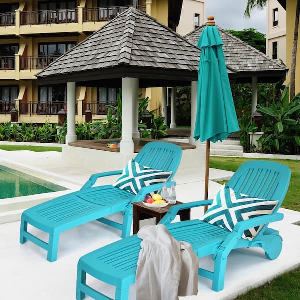 Turquoise outdoor on sale chaise lounge