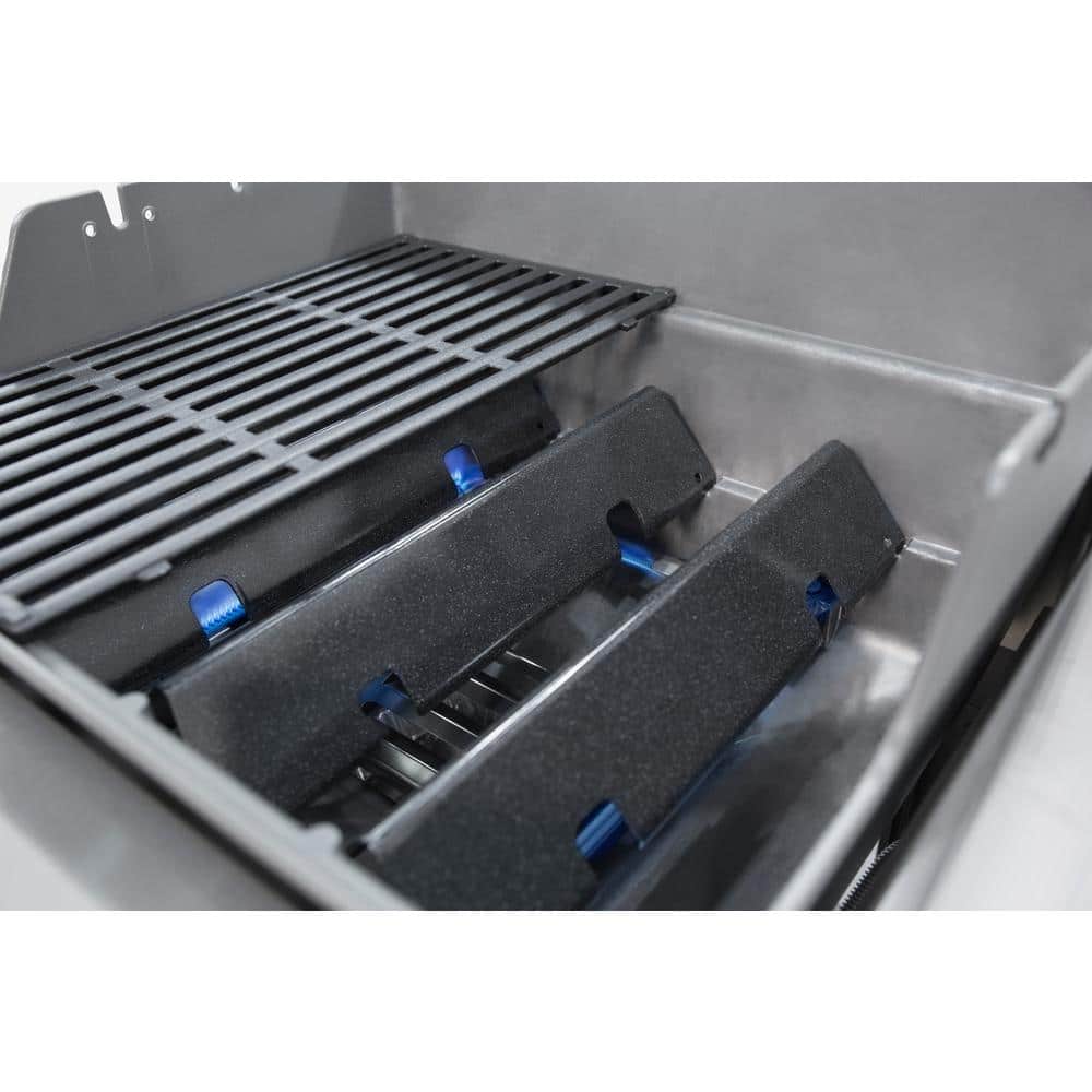Black 2-Burner Liquid Propane Grill with Porcelain Coated Cast Iron Grates