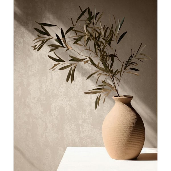 City Romance Collection Gold Shimmer Aged Plaster Shimmer Finish Vinyl on Non-Woven Non-Pasted Wallpaper Roll
