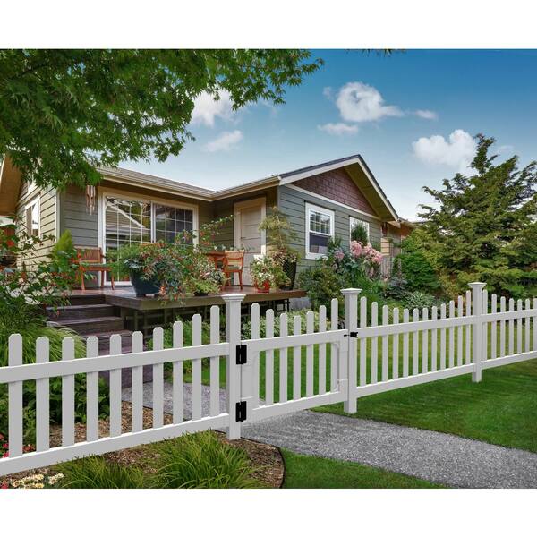Zippity Outdoor Products 3 5 Ft W X 3 Ft H All American Vinyl Picket Fence Gate With Stainless Steel Hardware Zp19043 The Home Depot Zippity Outdoor Products 3 5 Ft W X 3 Ft H All American Vinyl Picket Fence Gate With Stainless Steel Hardware Zp19043 The Home Depot