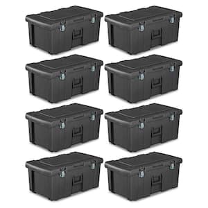 16-Gal. Footlocker Container w/Handles and Wheels 8 Pack