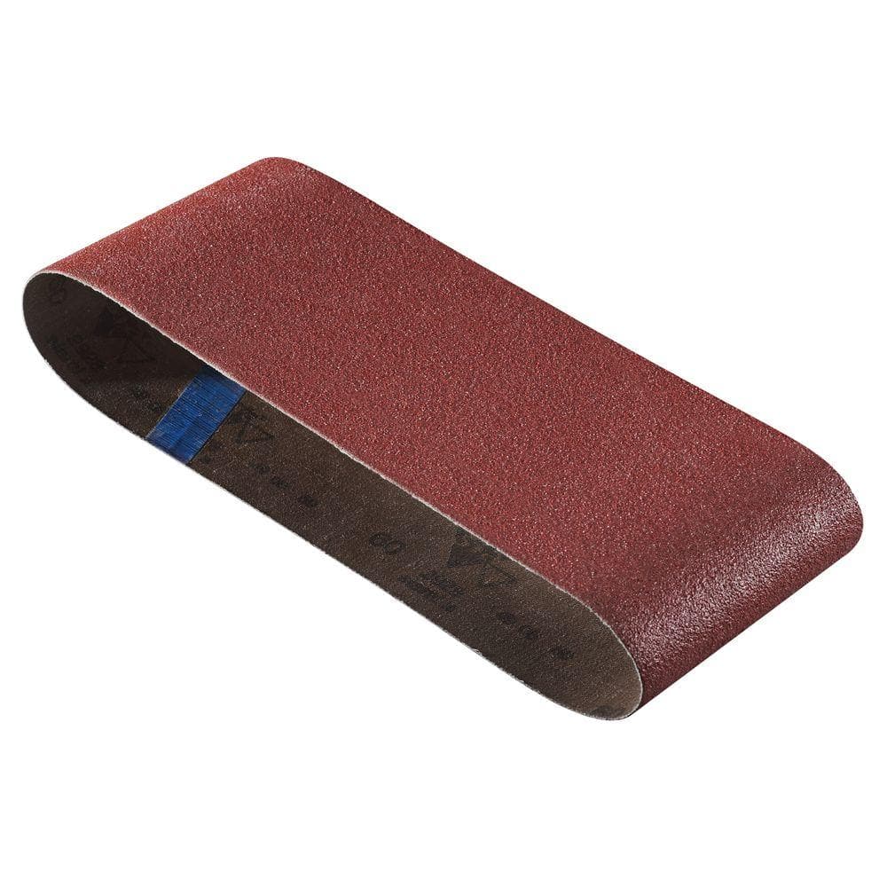 4 in. x 24 in. 40-Grit Red Sanding Belt (3-Pack)