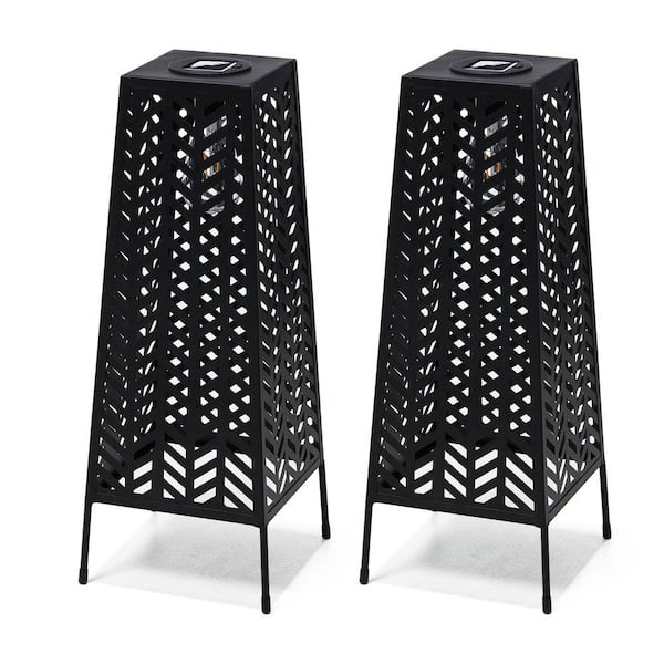 ★★mmnn★★ Glitzhome 21.5 in. H Metal Geometric Solar Powered Floor
