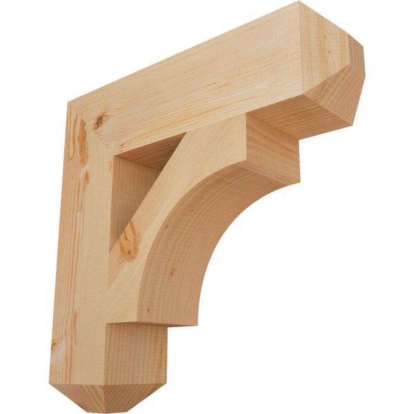 Ekena Millwork 5.5 in. x 24 in. x 24 in. Douglas Fir Westlake Craftsman Smooth Bracket