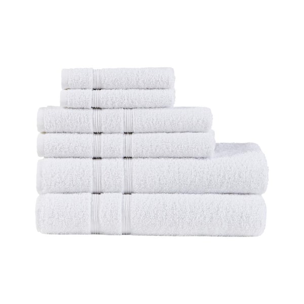 510 Design Aegean 6-Piece White 100% Turkish Cotton Bath Towel Set