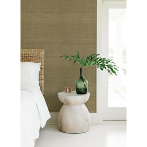 Light Brown Cheng Woven Grasscloth Wallpaper Sample